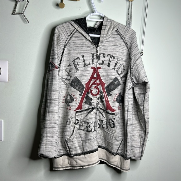 Affliction Reversible Zip Up Hoodie - Picture 7 of 10